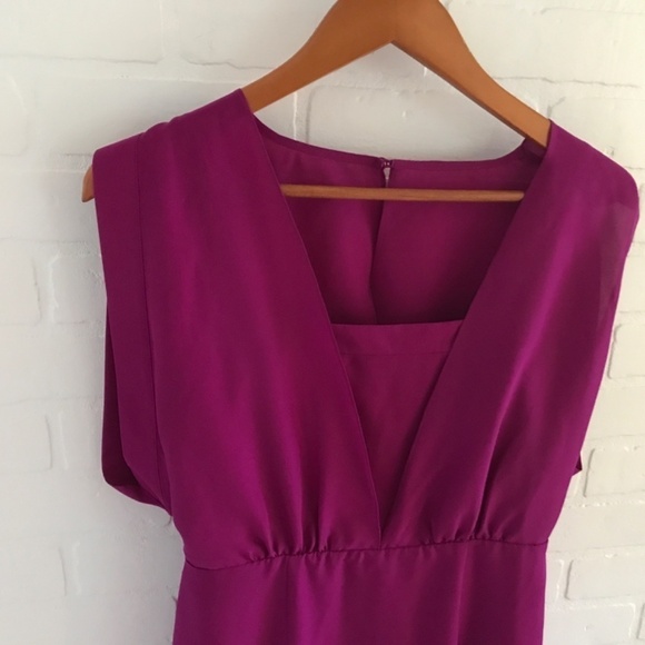 Jacob Chic Mini Dress Gorgeous Cap sleeve Boxy flowy magenta Hot Pink Barbie M - Picture 7 of 14